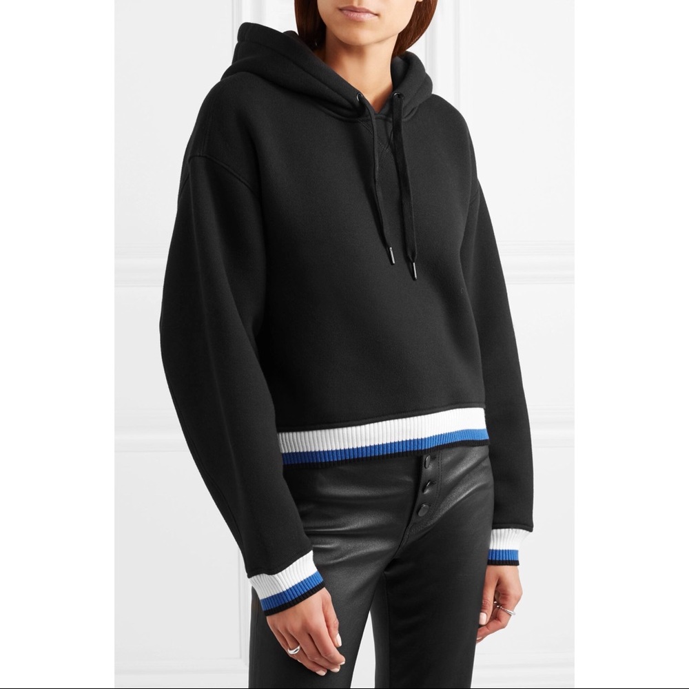 Alexander Wang Cropped Fleece Hoodie